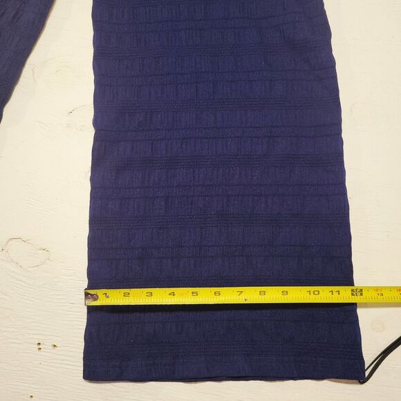 2 Piece Women's Lounge Set Blue Emery Rose Medium Wide Leg Stretch Waist - Picture 10 of 11